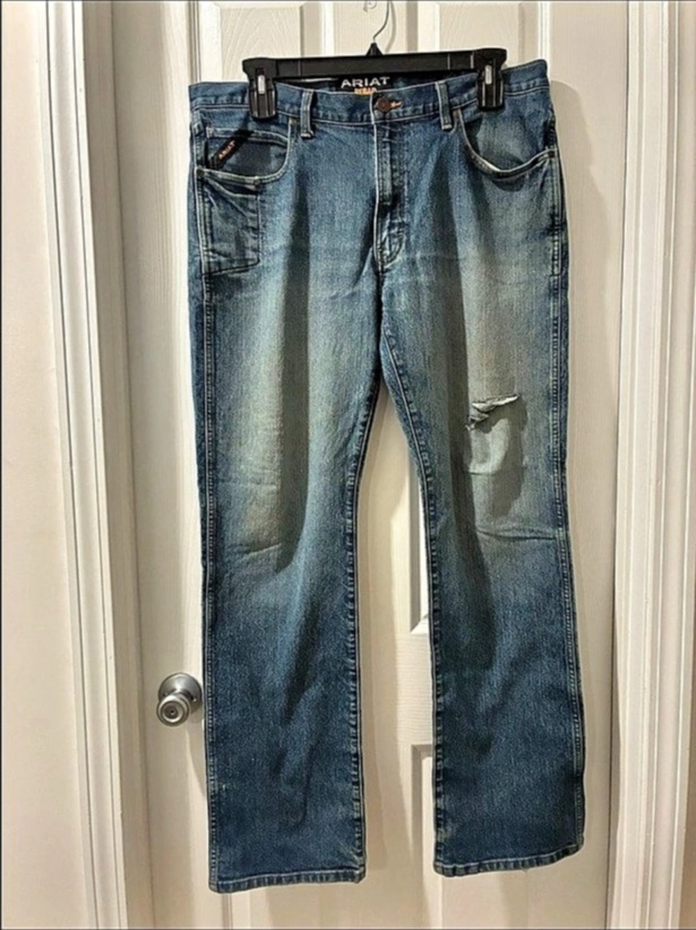 Ariat Rebar M4 Low Rise Boot Bootcut Jeans Blue